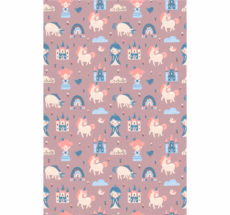 Unicorns and castles childrens blind - TenStickers