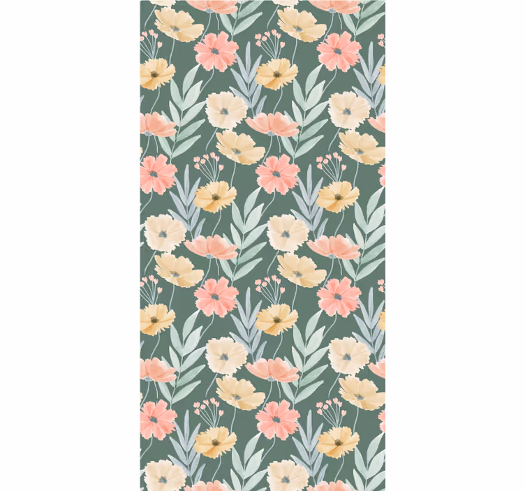 Graceful Botanical Arrangement flowers and plant blind - TenStickers