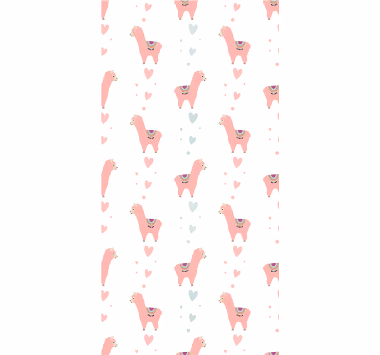 Llama Love Hearts childrens blind - TenStickers