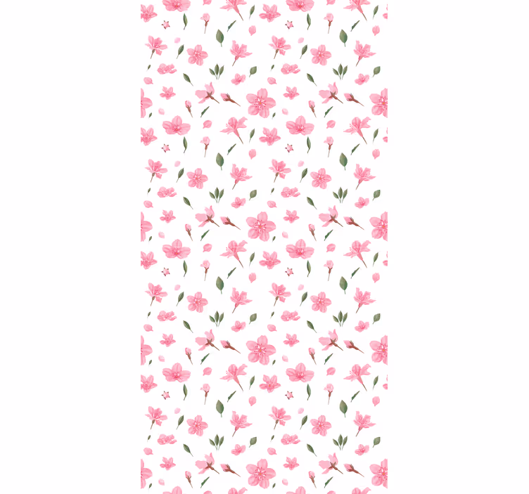 Delicate pink pattern flower blind - TenStickers