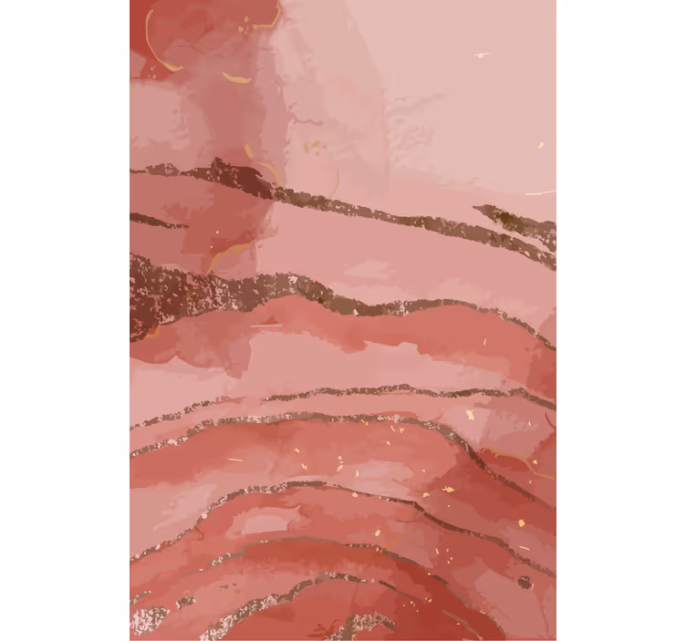 Glitter Gilded Waves Blind painting - TenStickers