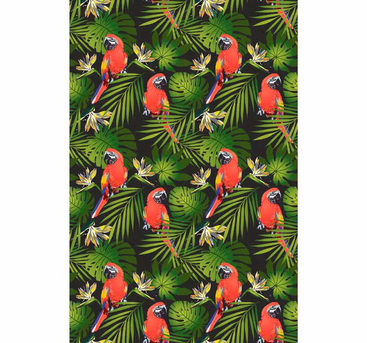 Colorful Tropical Parrots animal blind - TenStickers