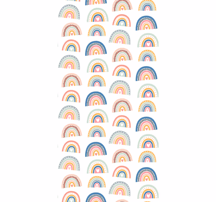 Colorful heart rainbows childrens blind - TenStickers
