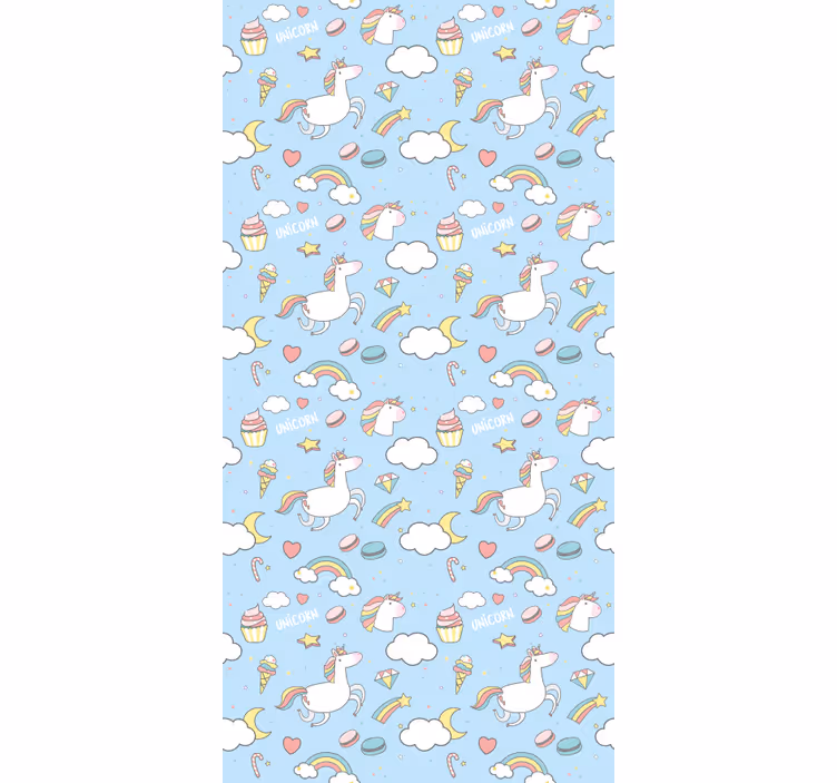 Cute unicorns and rainbows childrens blind - TenStickers
