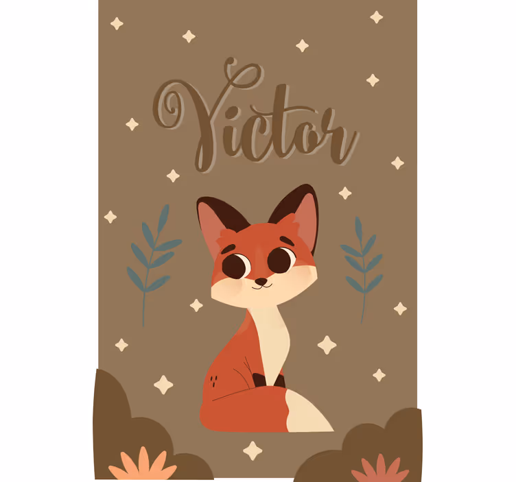 Custom fox design childrens blind - TenStickers
