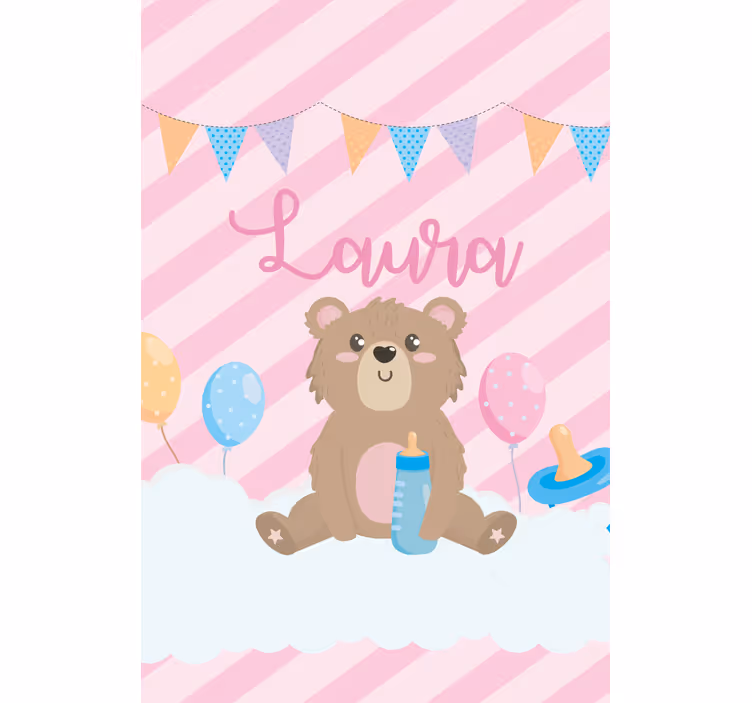 Teddy Bear Celebration customised blind - TenStickers