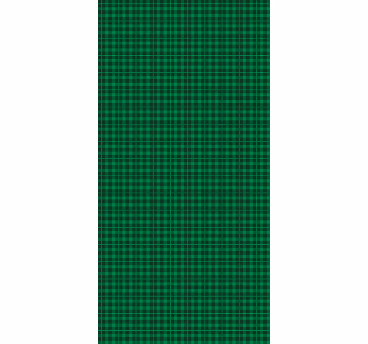 Green gingham pattern Living room blind - TenStickers