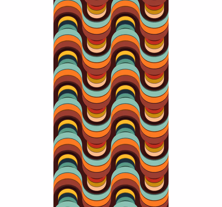 Retro wave pattern more vintage roller blind - TenStickers
