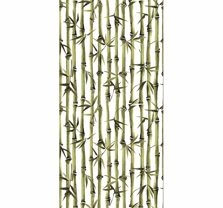 Bamboo Forest Pattern flowers and plant blind - TenStickers
