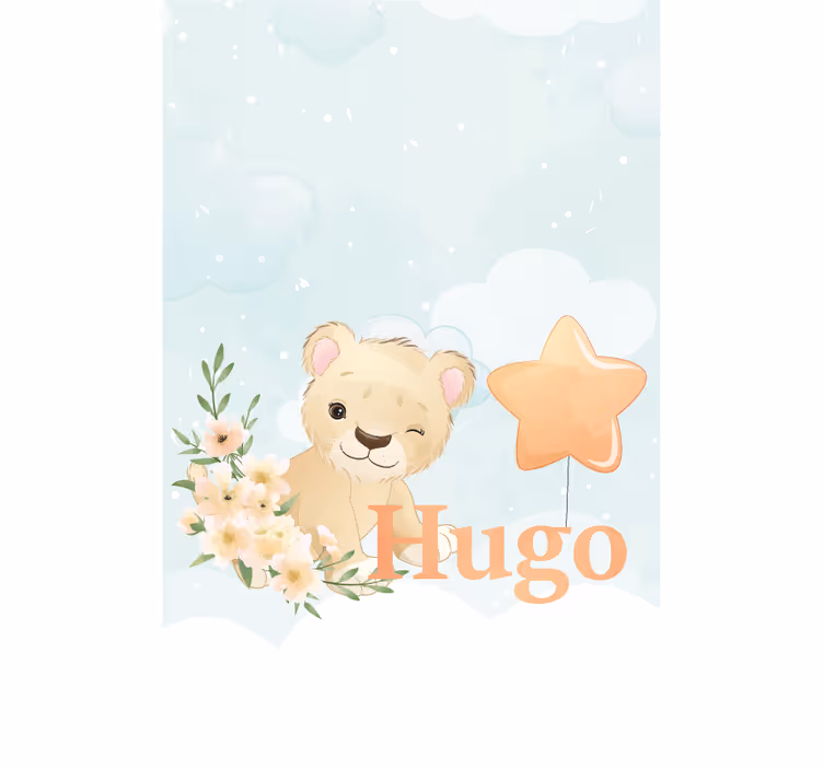 Custom Lion Cub nursery blind - TenStickers