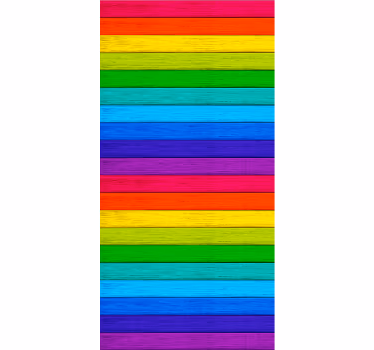 Rainbow wooden planks texture and pattern blind - TenStickers