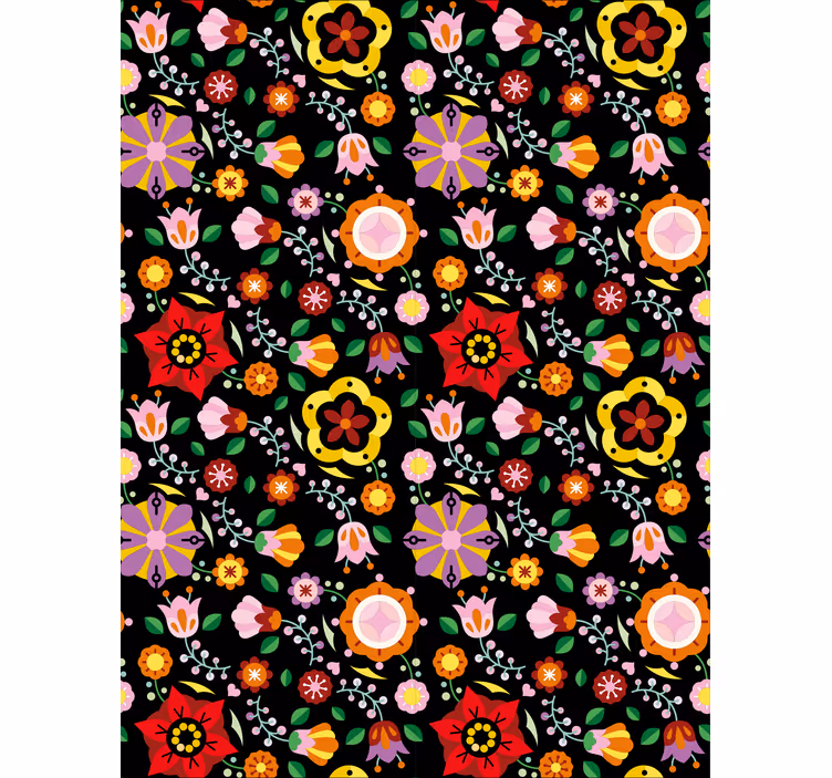 Lively colorful theme flower blind - TenStickers