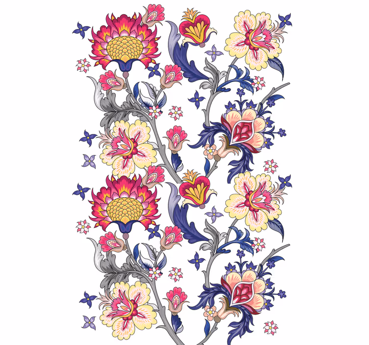 Vibrant Floral Arrangement flower blind - TenStickers