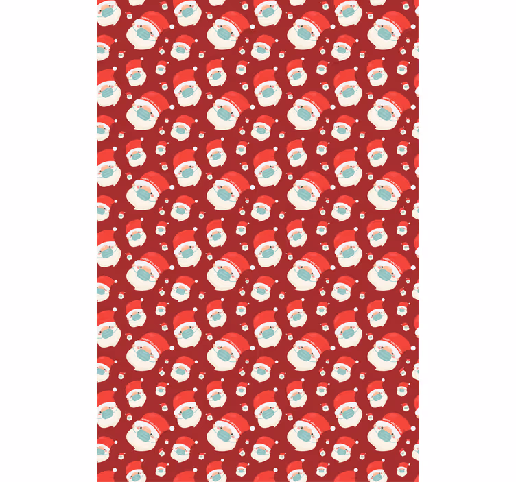 Santa faces with mask funky roller blind - TenStickers