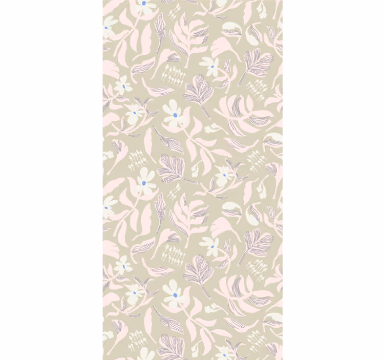 Beige leaf theme flowers and plant blind - TenStickers