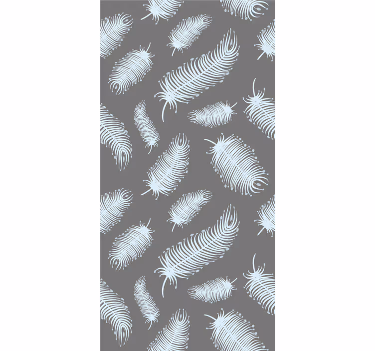 Feather pattern design grey blind - TenStickers