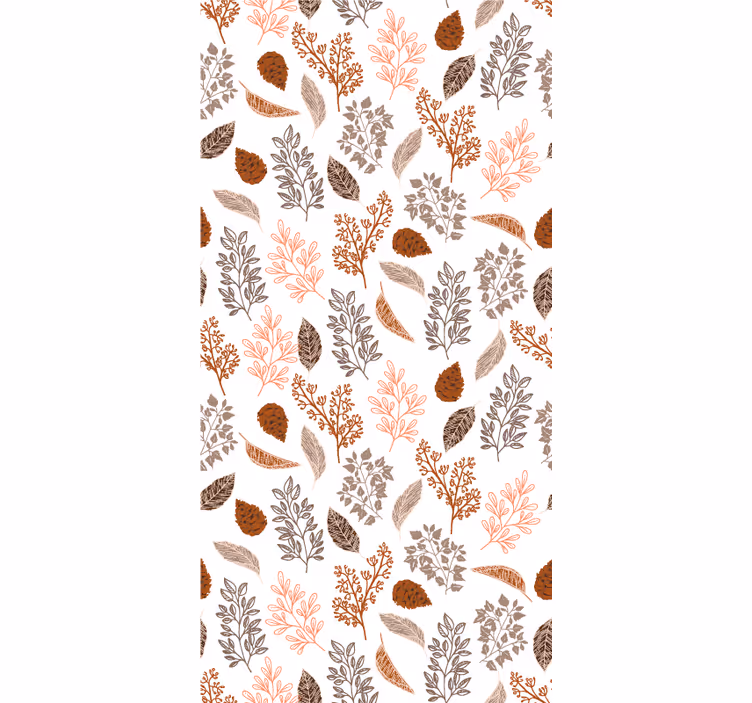 Autumn brown pattern flowers and plant blind - TenStickers