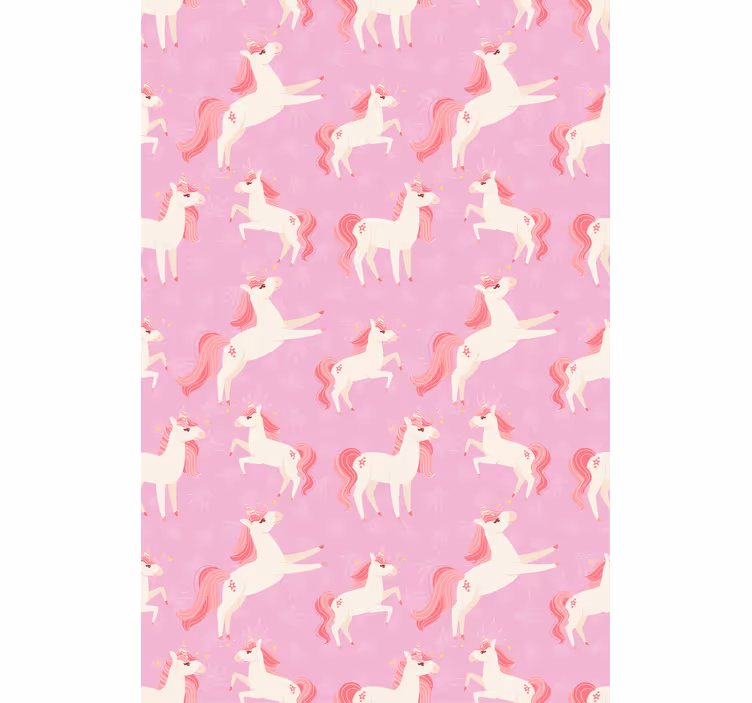 Pink unicorn fantasy childrens blind - TenStickers