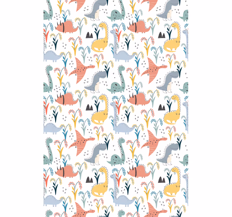 Scandinavian colorful pattern dinosaur blind - TenStickers