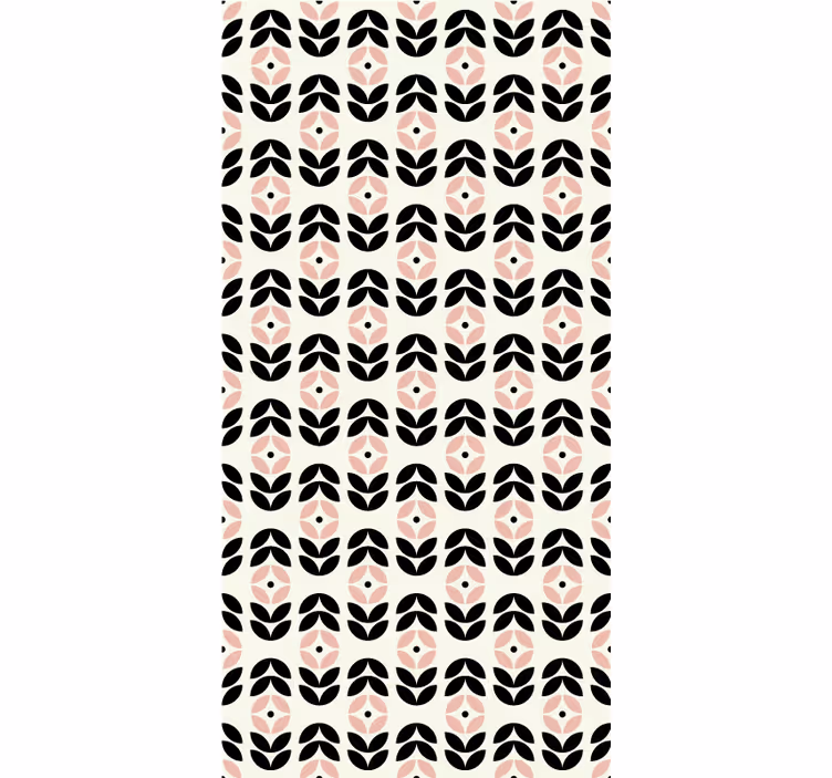 Geometric repetition beige flower blind - TenStickers