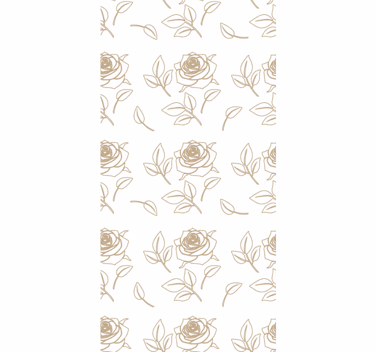 Delicate Rose Pattern flowers and plant blind - TenStickers
