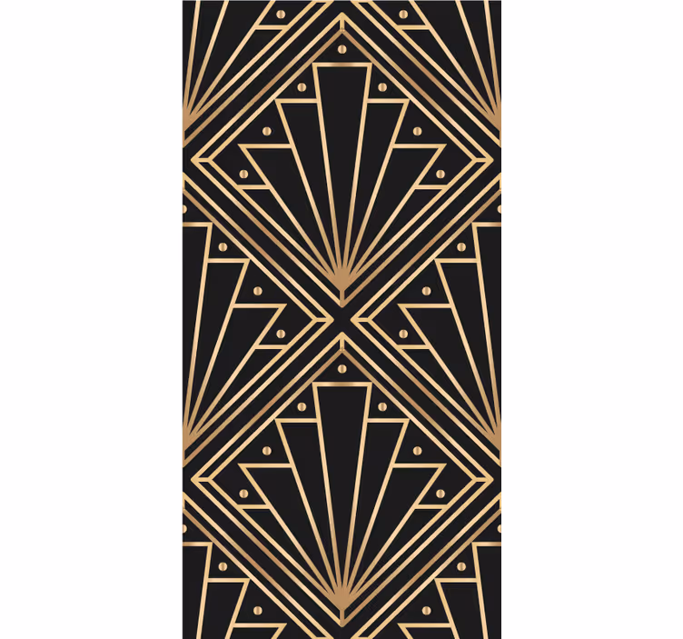 "Art Deco" golden shapes Elegant blind - TenStickers