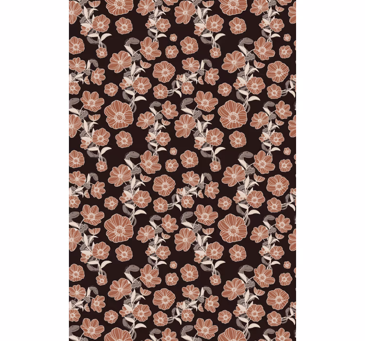 Vintage dark pattern flower blind - TenStickers