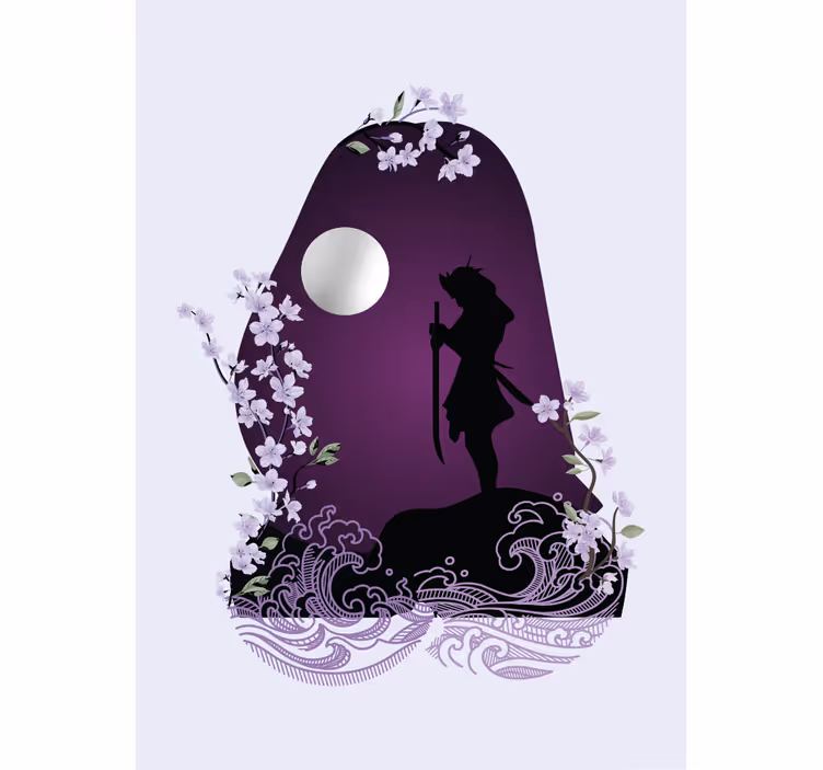Swordsman Silhouette funky roller blind - TenStickers