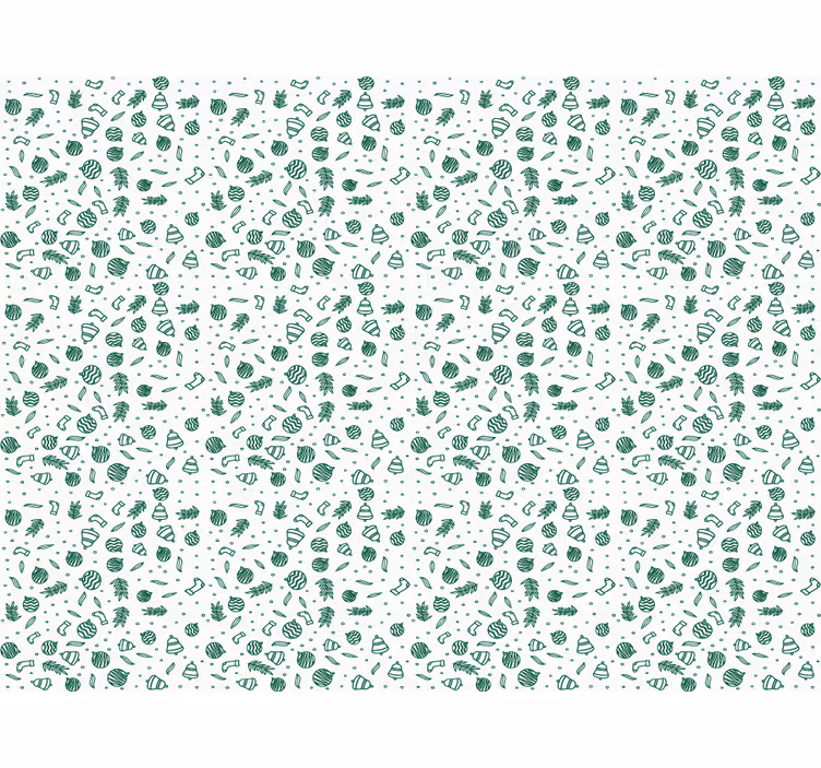 Christmas green motif original roller blind - TenStickers
