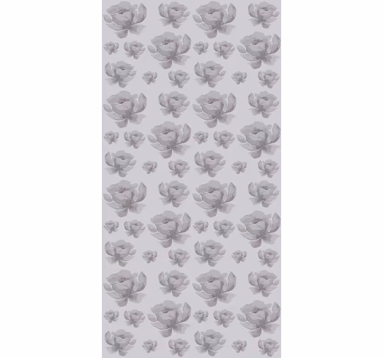Grey delicate design flowers and plant blind - TenStickers