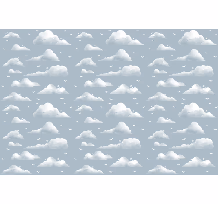 Fluffy grey pattern cloud blind - TenStickers