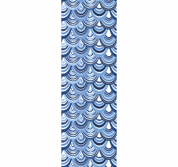 Blue wave patterns texture and pattern blind - TenStickers