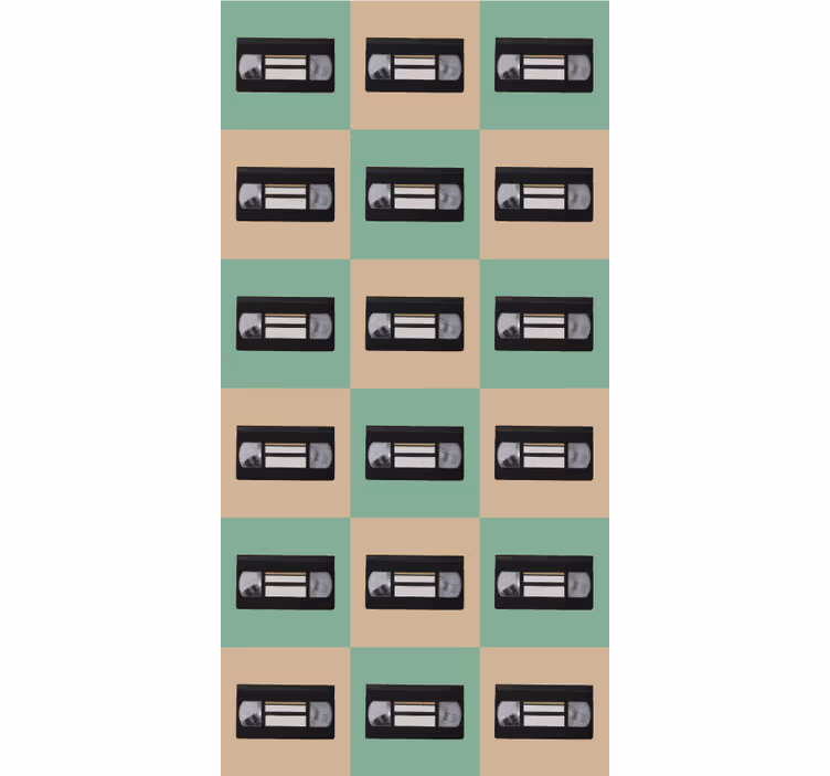 Retro tape pattern more vintage roller blind - TenStickers