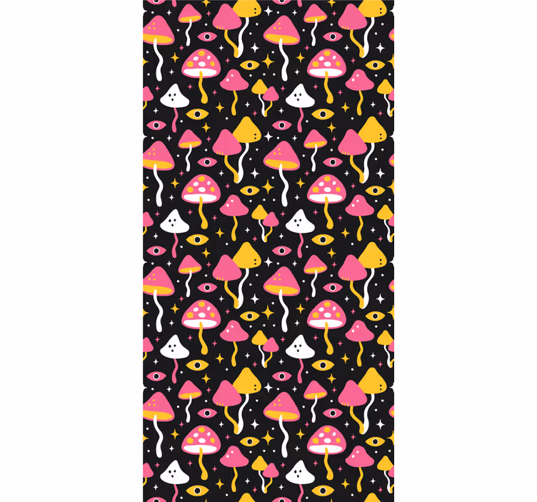 Lively Mushroom Theme funky roller blind - TenStickers