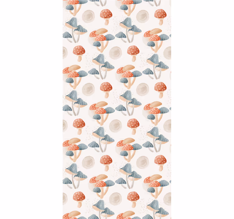Watercolor mushroom pattern Modern blind - TenStickers