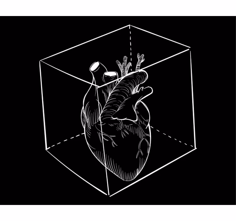 Heart Anatomy Illustration funky roller blind - TenStickers