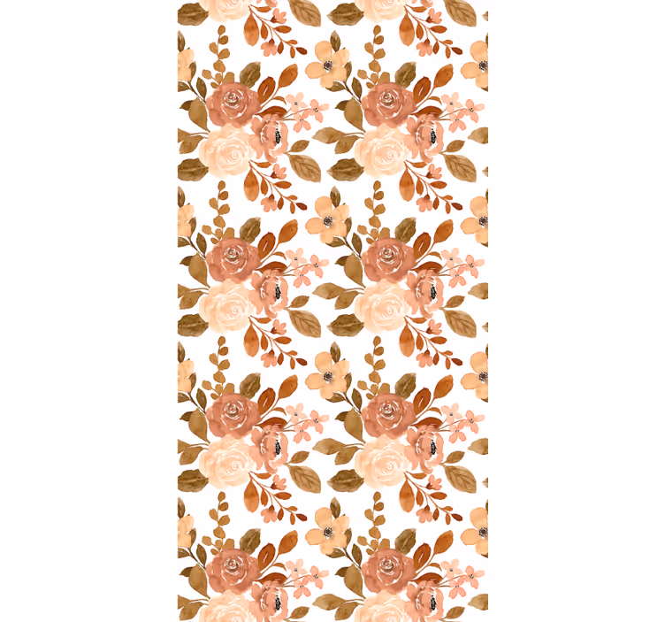 Romantic beige pattern flower blind - TenStickers