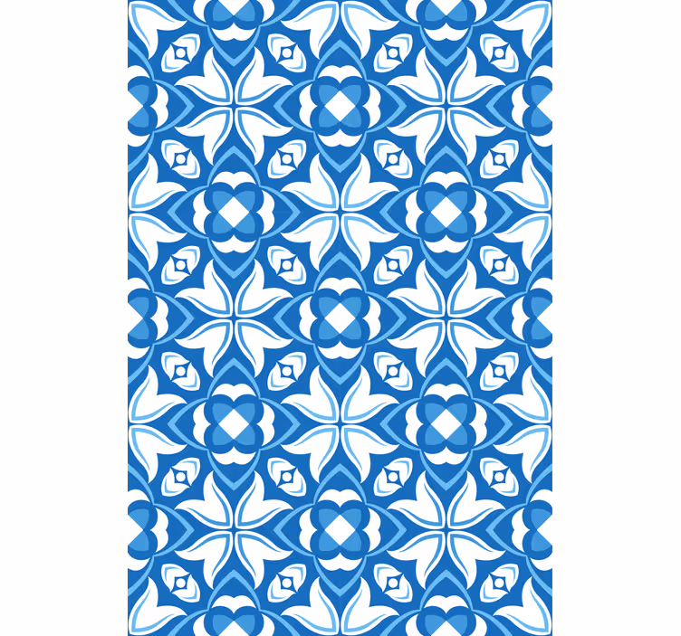 Intricate Blue Motif texture and pattern blind - TenStickers