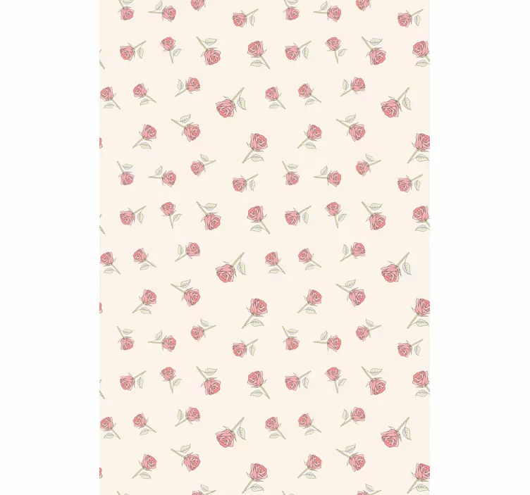 Gentle rose motif flowers and plant blind - TenStickers