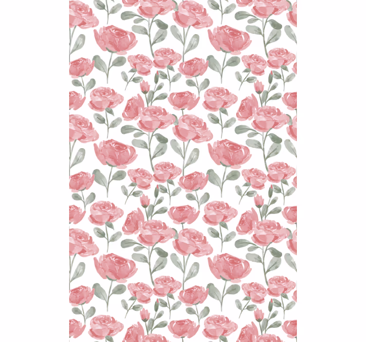 Aquarella roses flowers and plant blind - TenStickers