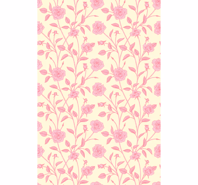 Pink Rose Floral flowers and plant blind - TenStickers