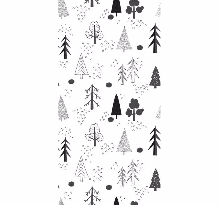 Stylised tree patterns scandinavian blind - TenStickers
