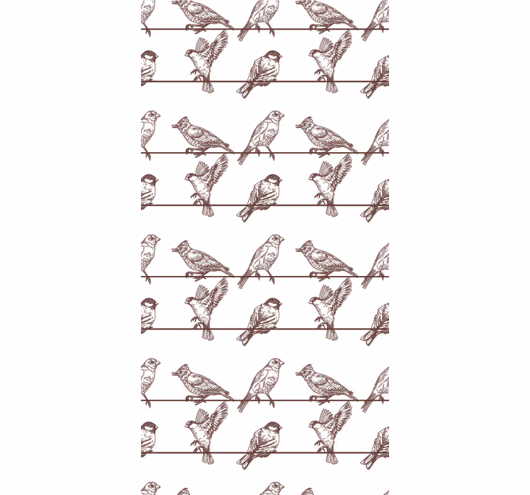 Avian Perched on Limbs flowers and plant blind - TenStickers