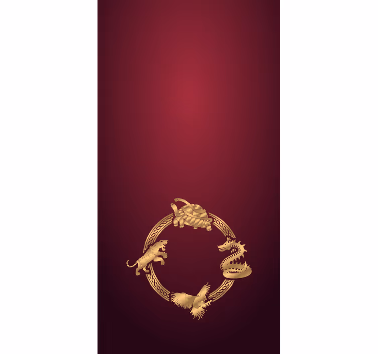 Four symbols dragon tiger Various animal blind - TenStickers