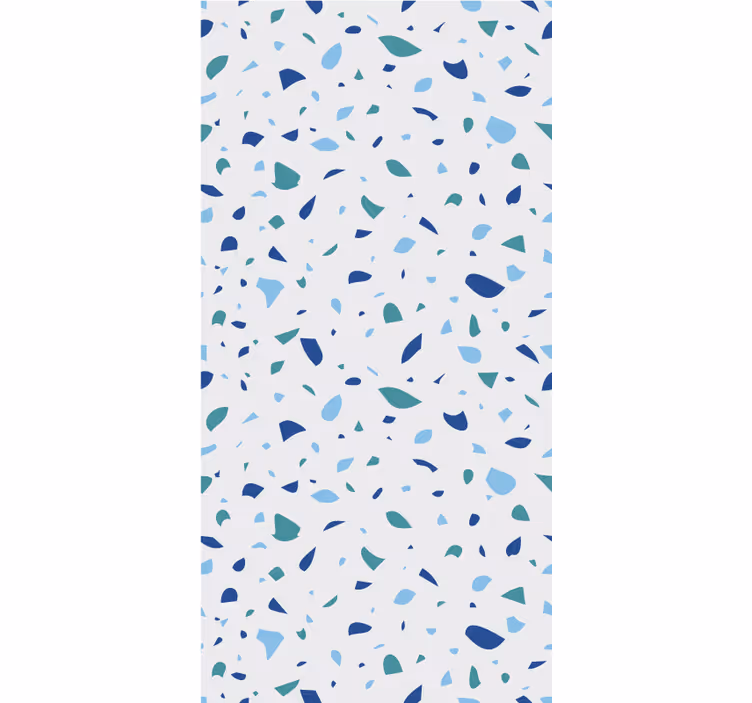 Blue terrazzo effect texture and pattern blind - TenStickers
