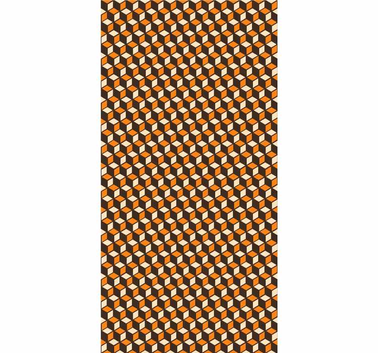 Orange retro pattern More vintage roller blind - TenStickers