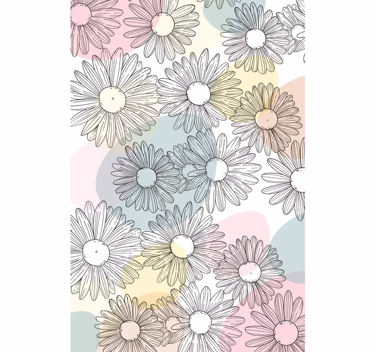 Daisies and Pastel Hues flower blind - TenStickers