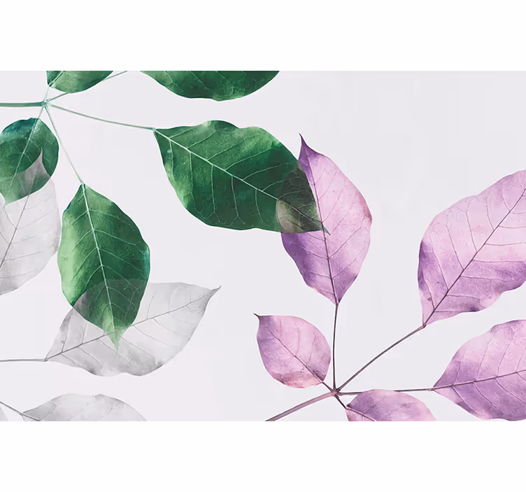 Vibrant Leaf Patterns more flowers and plant blind - TenStickers