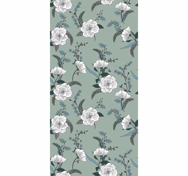 Magnolia Floral Pattern flowers and plant blind - TenStickers