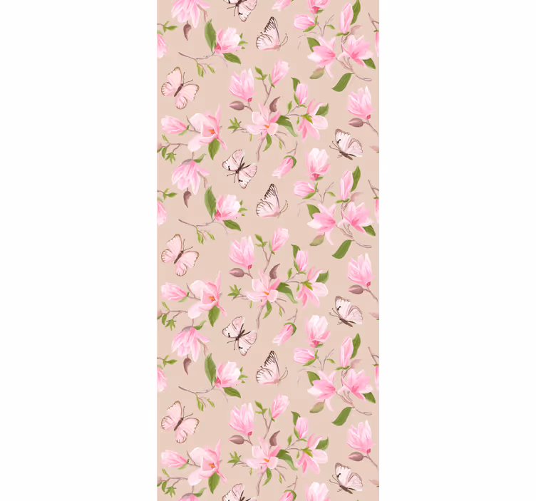 Delicate Floral Butterflies flowers and plant blind - TenStickers
